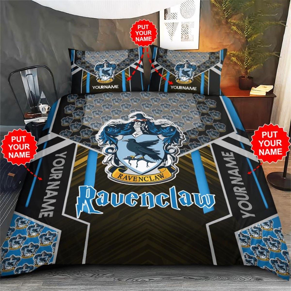 Hogwarts School Harry Potter Personalized Ravenclaw Bedding Set