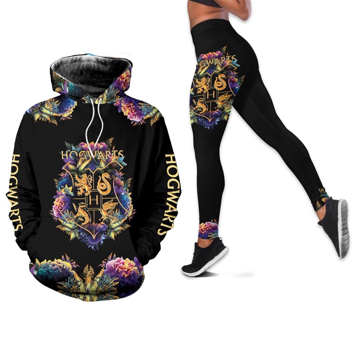 Hogwarts Girl Combo 3d Clothes Hoodie Legging Set