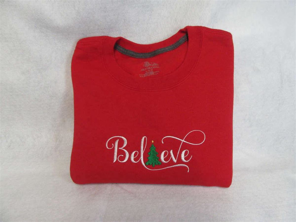 Christmas Embroidered Crewneck Sweatshirt