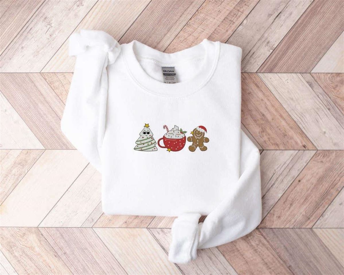 Christmas Embroidered Sweatshirt 2d Crewneck Sweatshirt