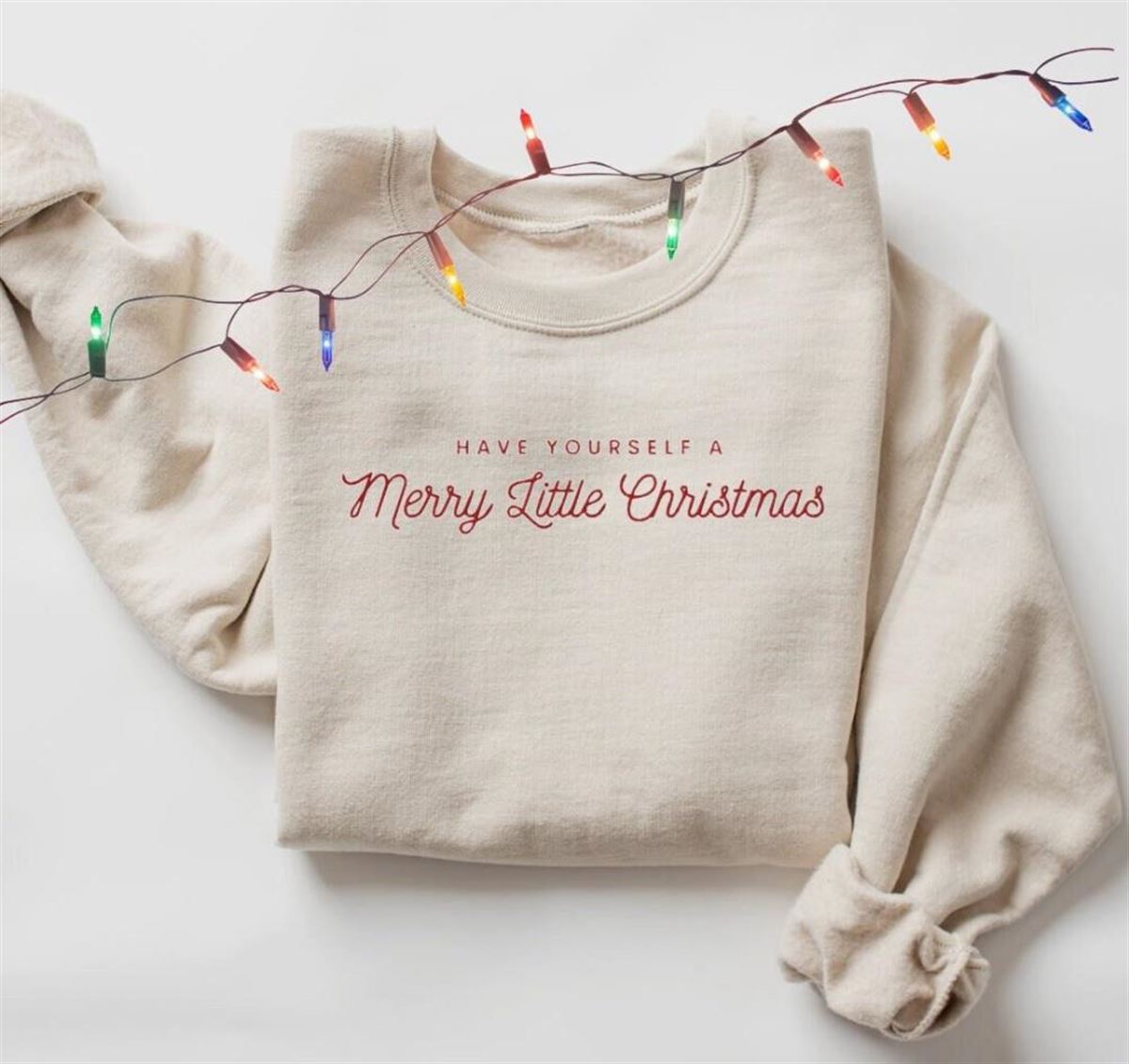 Christmas Embroidered Sweatshirt Merry