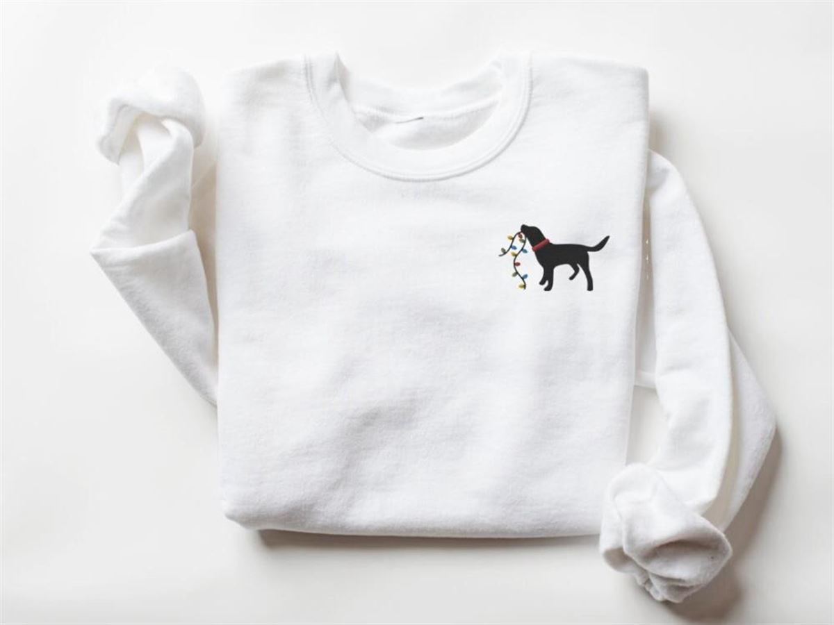 Christmas Lights Embroidered Sweatshirt