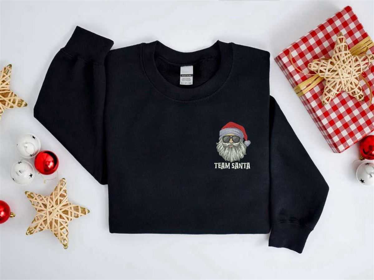 Christmas Santa Embroidered Sweatshirt