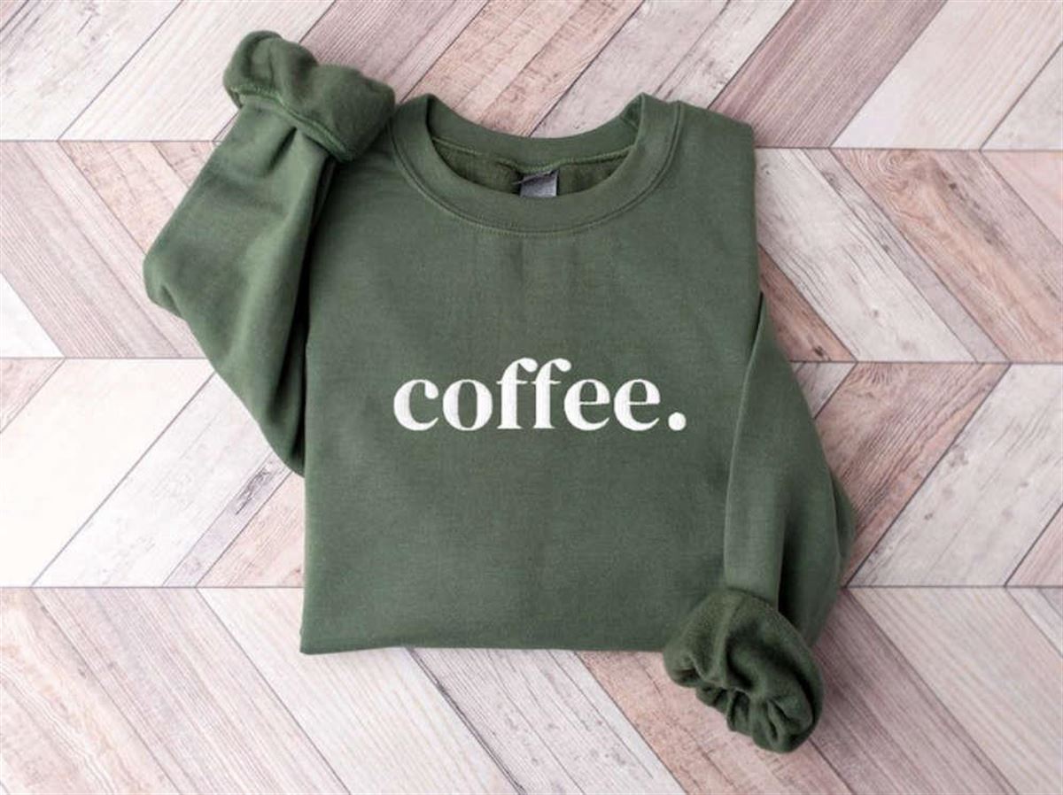 Coffee Lover Embroidered Sweatshirt