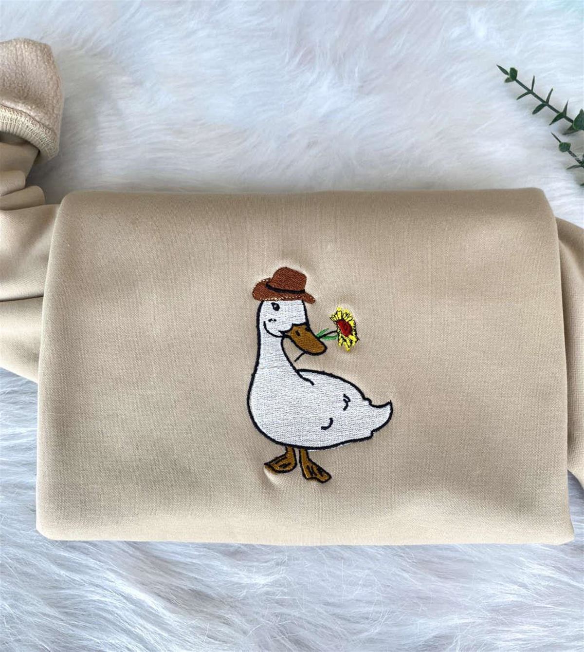 Cowboy Goose Embroidered Sweatshirt