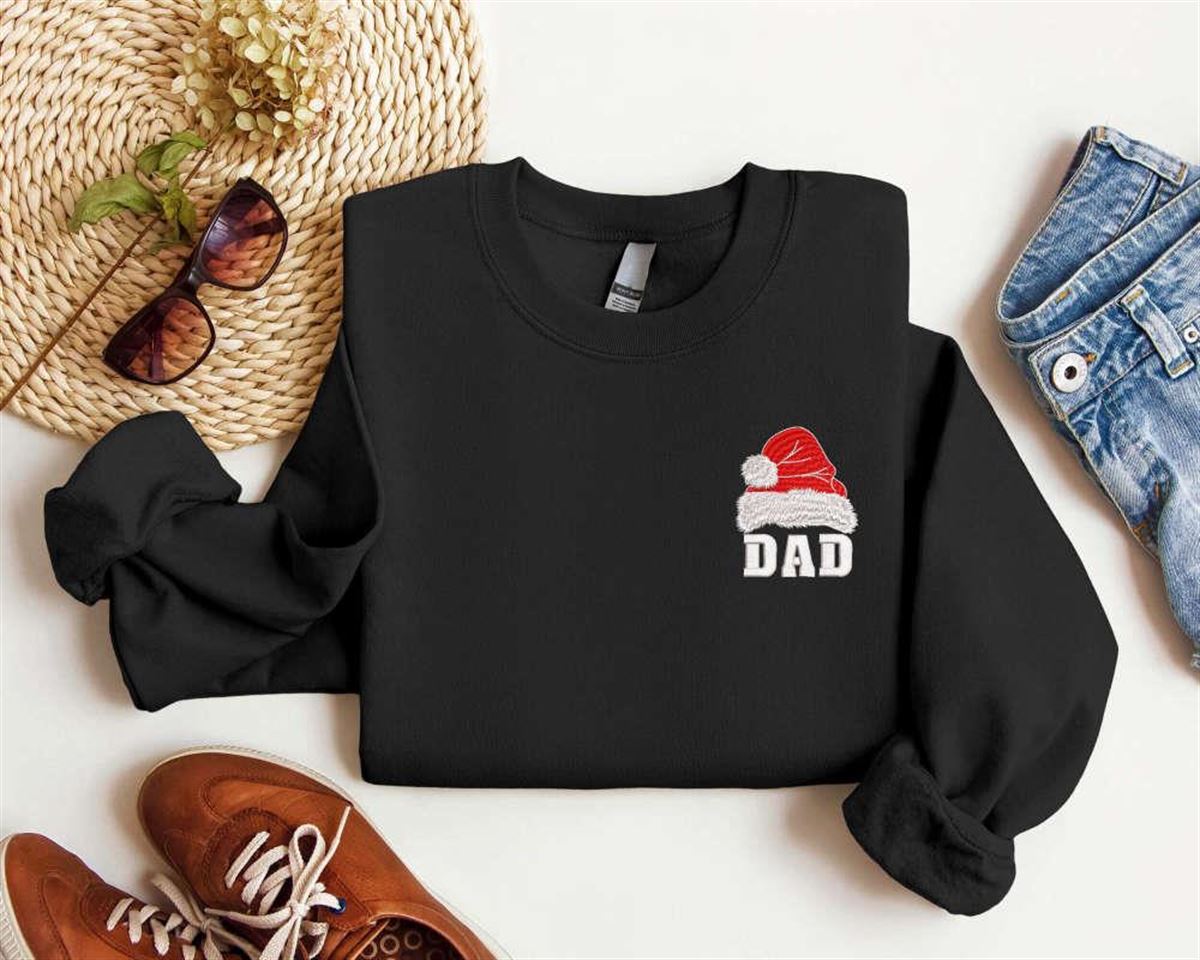 Dad Santa Christmas Embroidered Sweatshirt