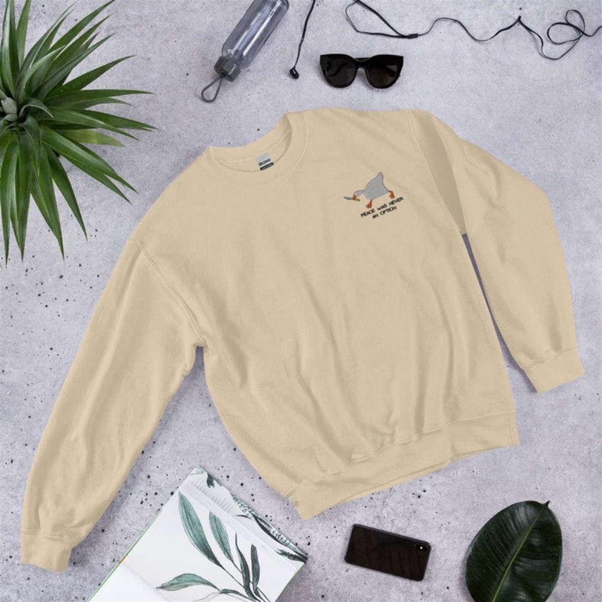 Duck Knife Embroidered Sweatshirt