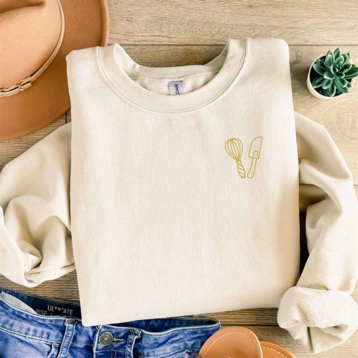 Embroidered Baker Crewneck Sweatshirt