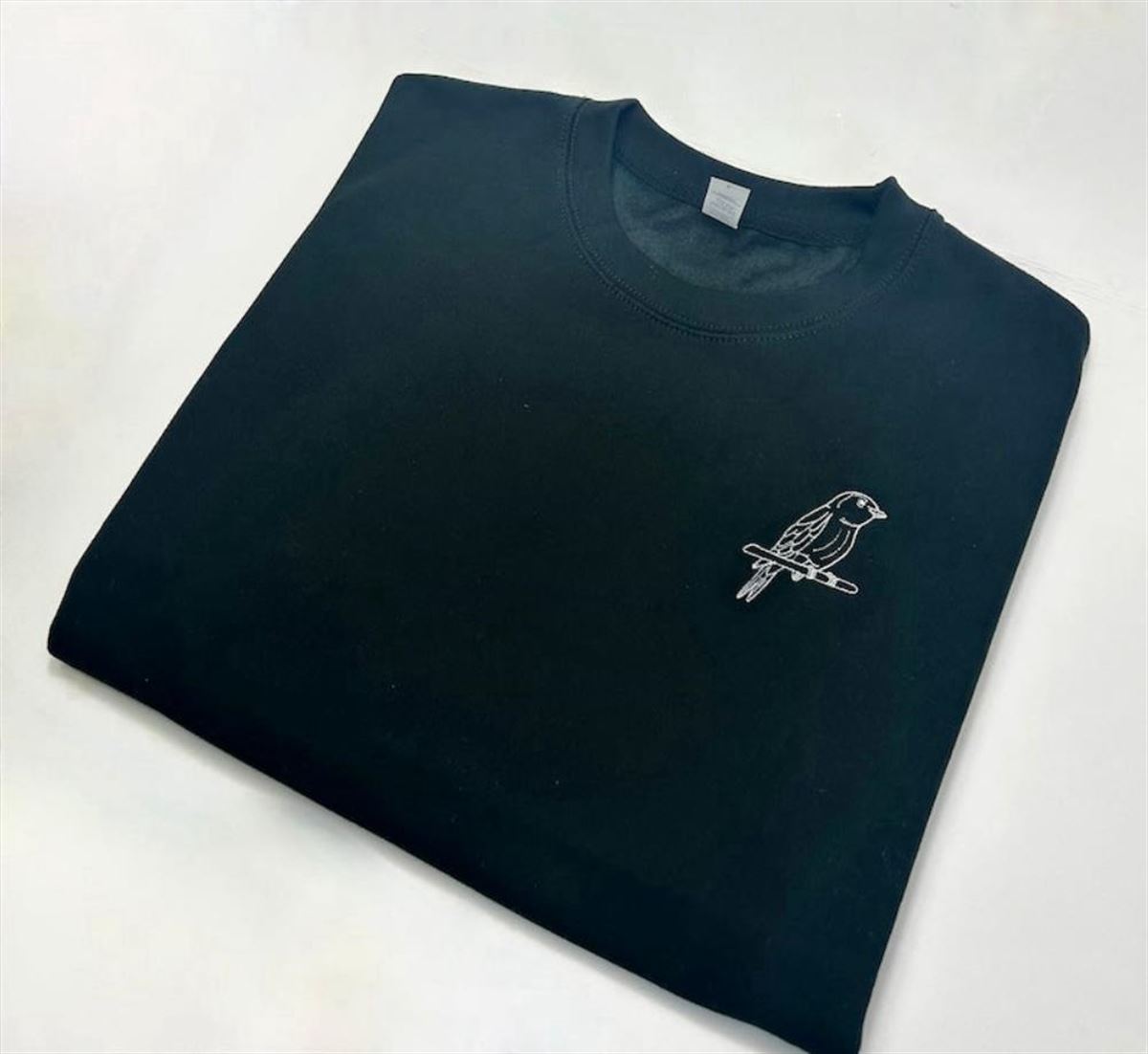 Embroidered Bird Crewneck Sweatshirt