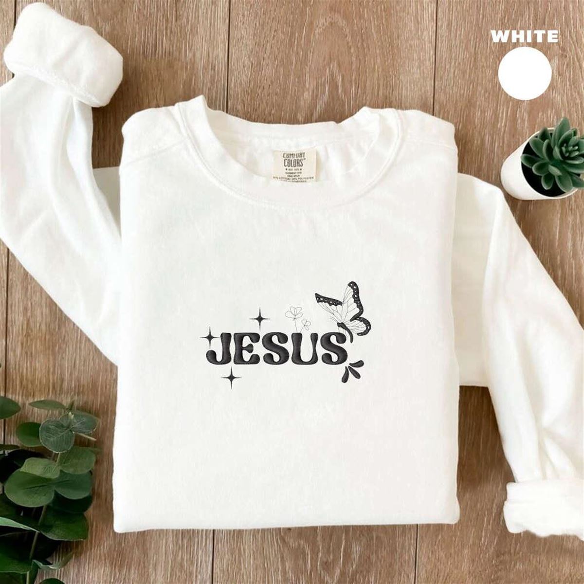 Embroidered Christian Jesus Sweatshirt