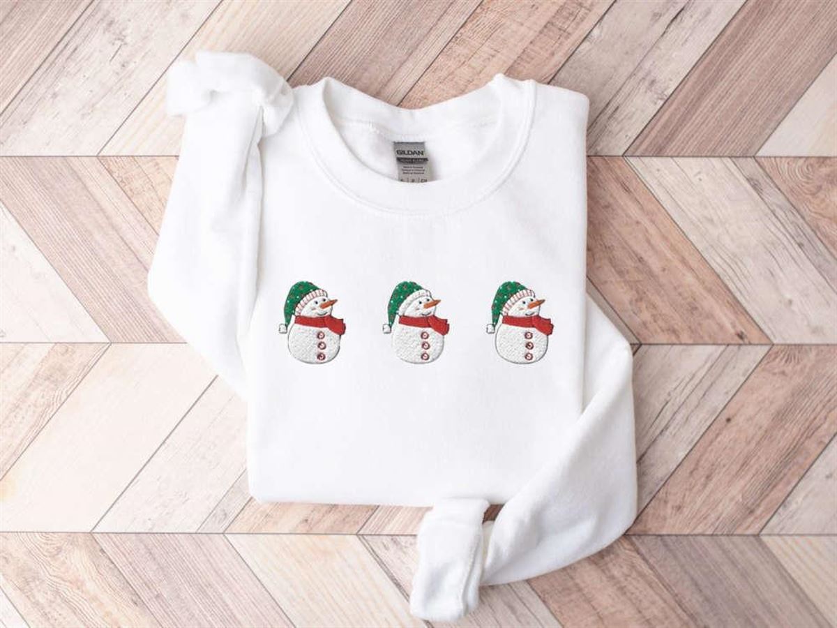 Embroidered Christmas Crewneck Sweatshirt