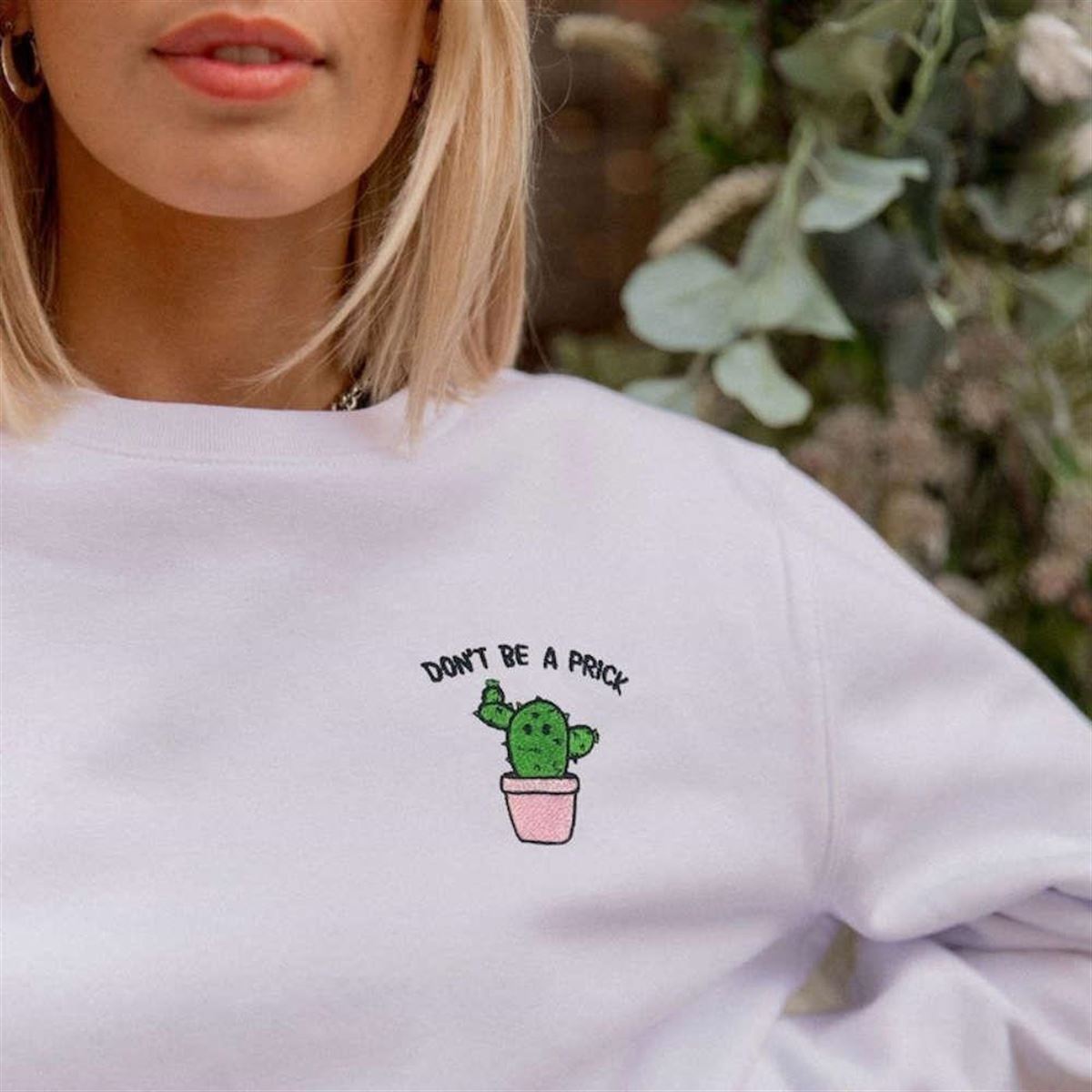 Embroidered Funny Quotes Crewneck Sweatshirt