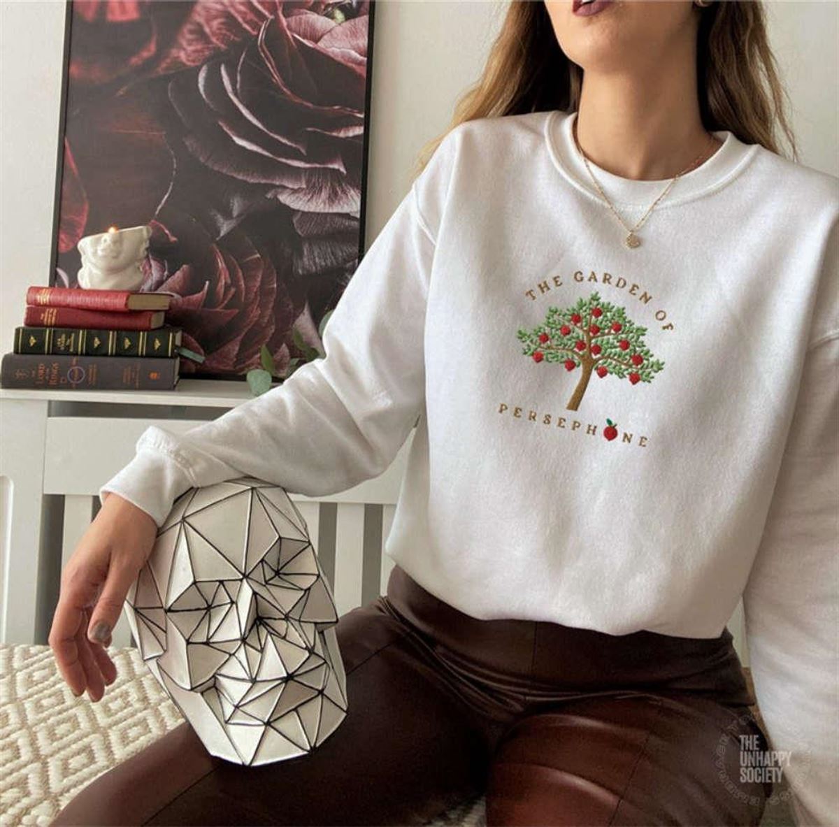 Embroidered Garden Of Persephone Sweatshirt