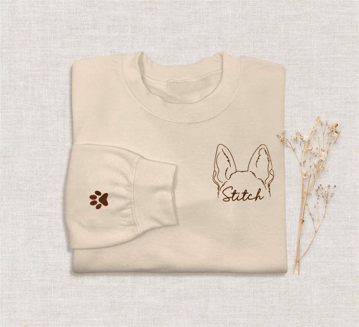 Embroidered German Shepherd Sweatshirt Personalized Dog Wear