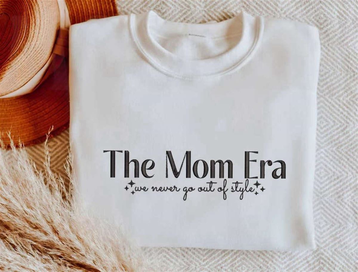 Embroidered Mom Era Sweatshirt