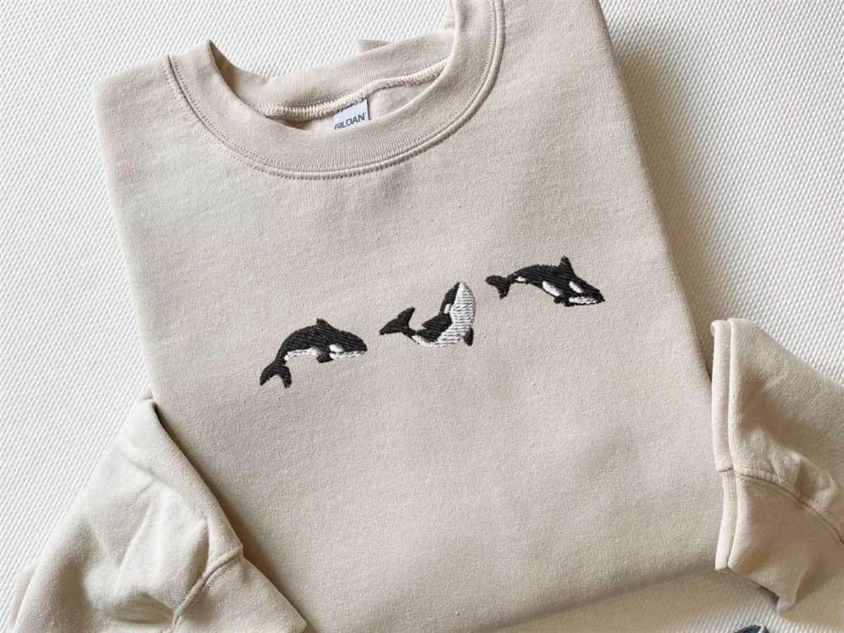 Embroidered Orca Trio Sweatshirt