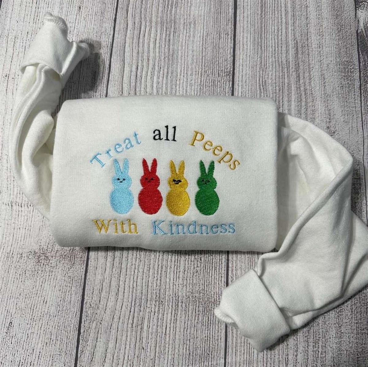 Embroidered Peeps Kindness Sweatshirt