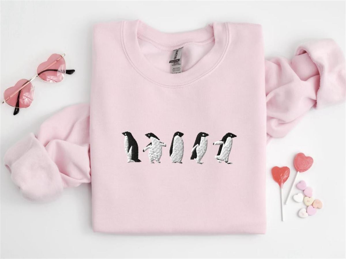 Embroidered Penguin Sweatshirt