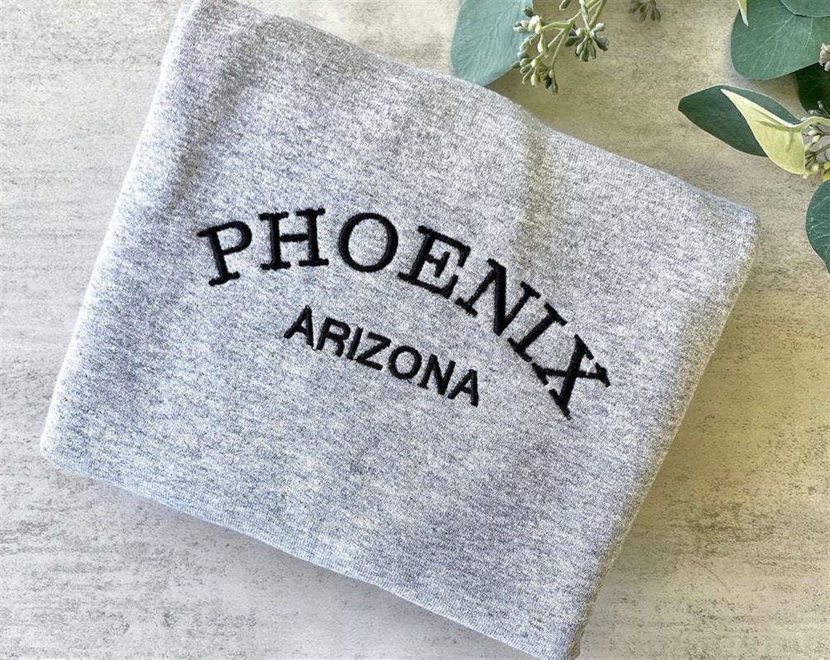 Embroidered Phoenix Arizona Crewneck Sweatshirt