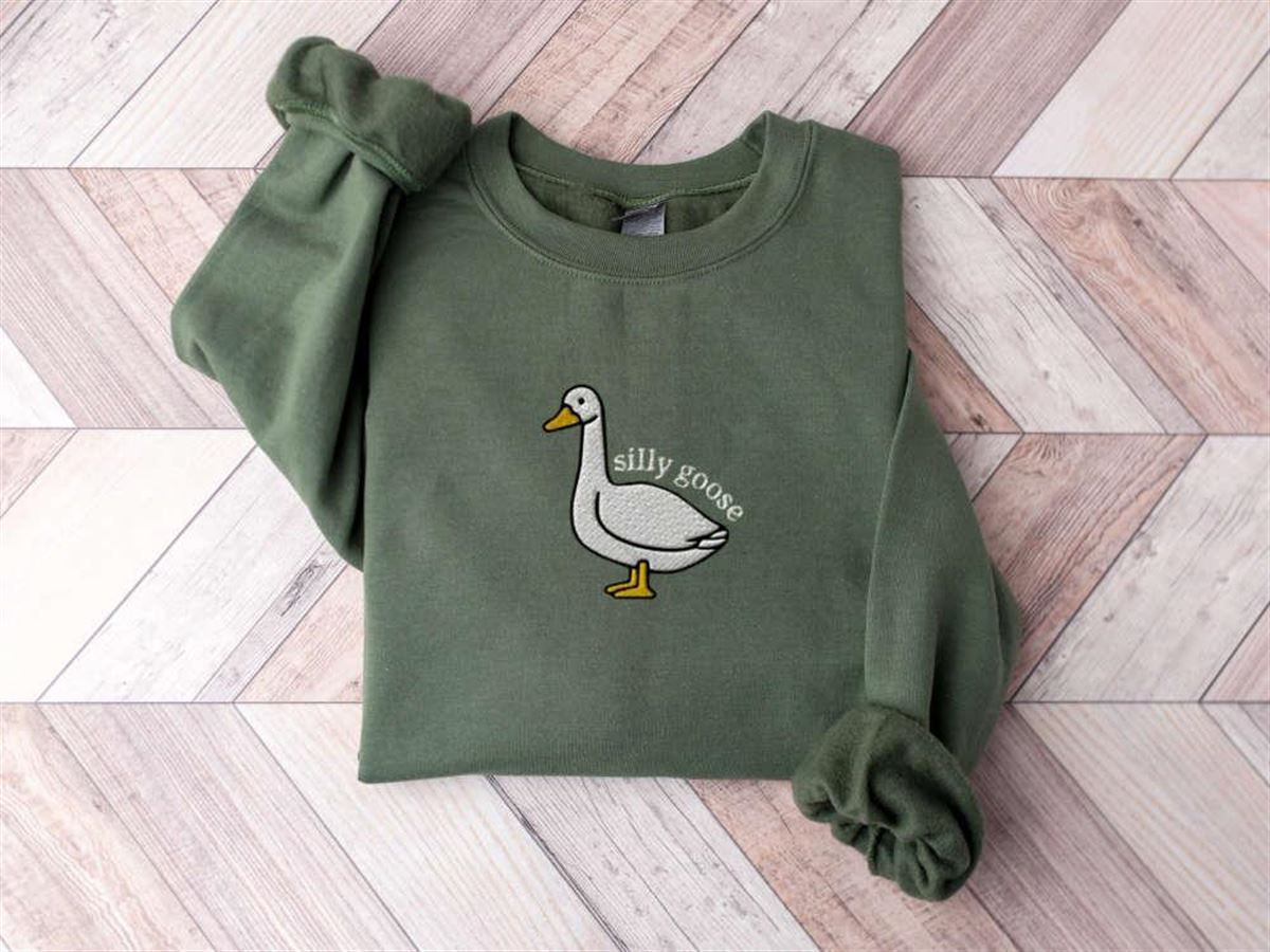 Embroidered Silly Goose Sweatshirt