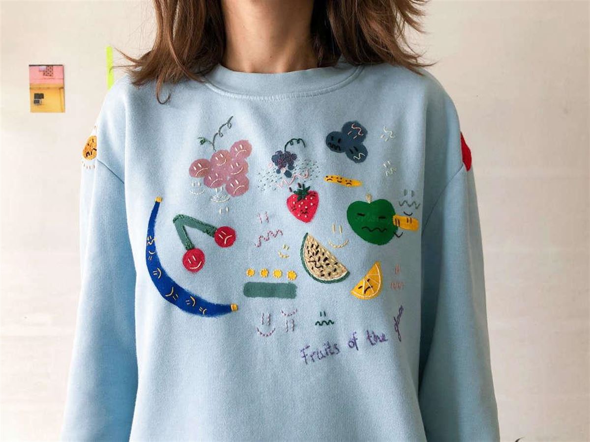 Embroidered Sweatshirt Fruits Of The Gloom