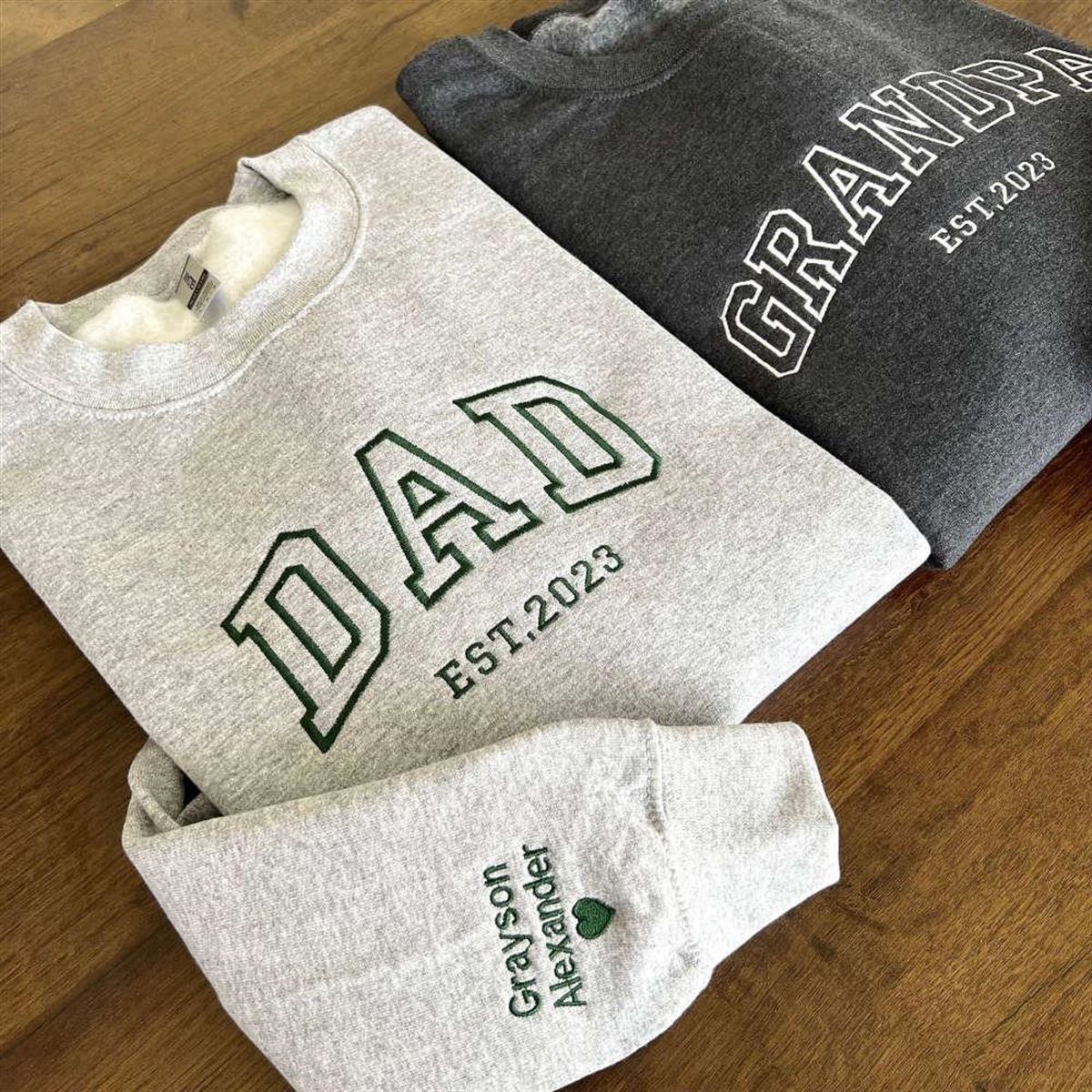 Embroidered Sweatshirt With Personalized Sleeve Name