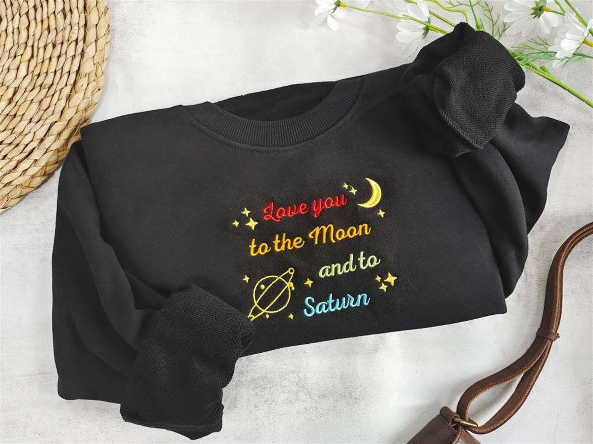 Embroidered Two-planet Sweatshirt