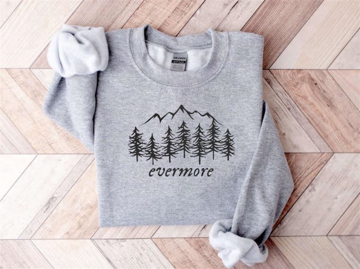 Evermore Embroidered Sweatshirt 2d Crewneck Sweatshirt