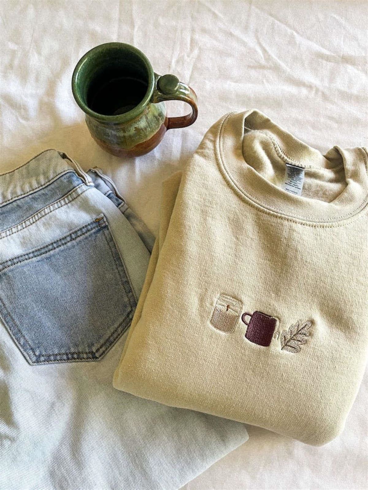 Fall Candle Trio Embroidered Sweatshirt