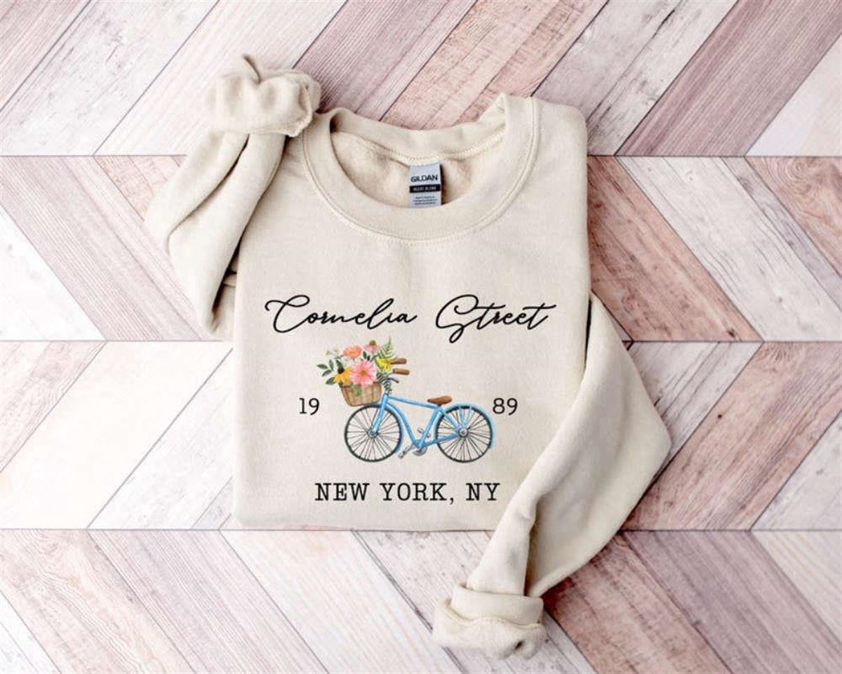 Floral Embroidered Bike Sweatshirt Crewneck