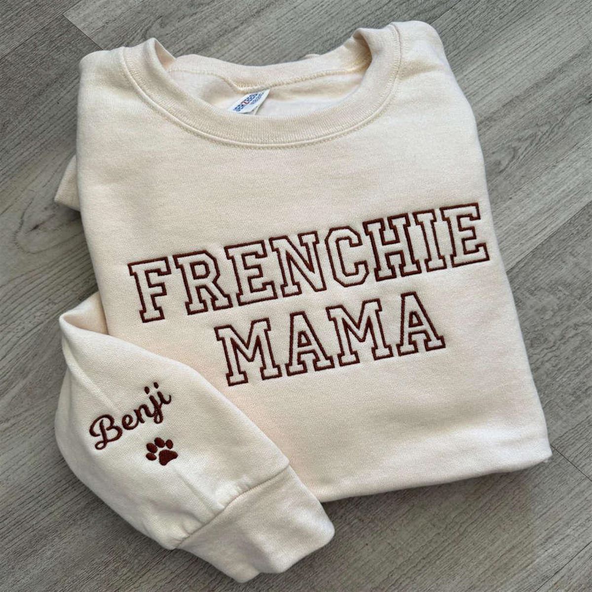 Frenchie Mom Embroidered Sweatshirt