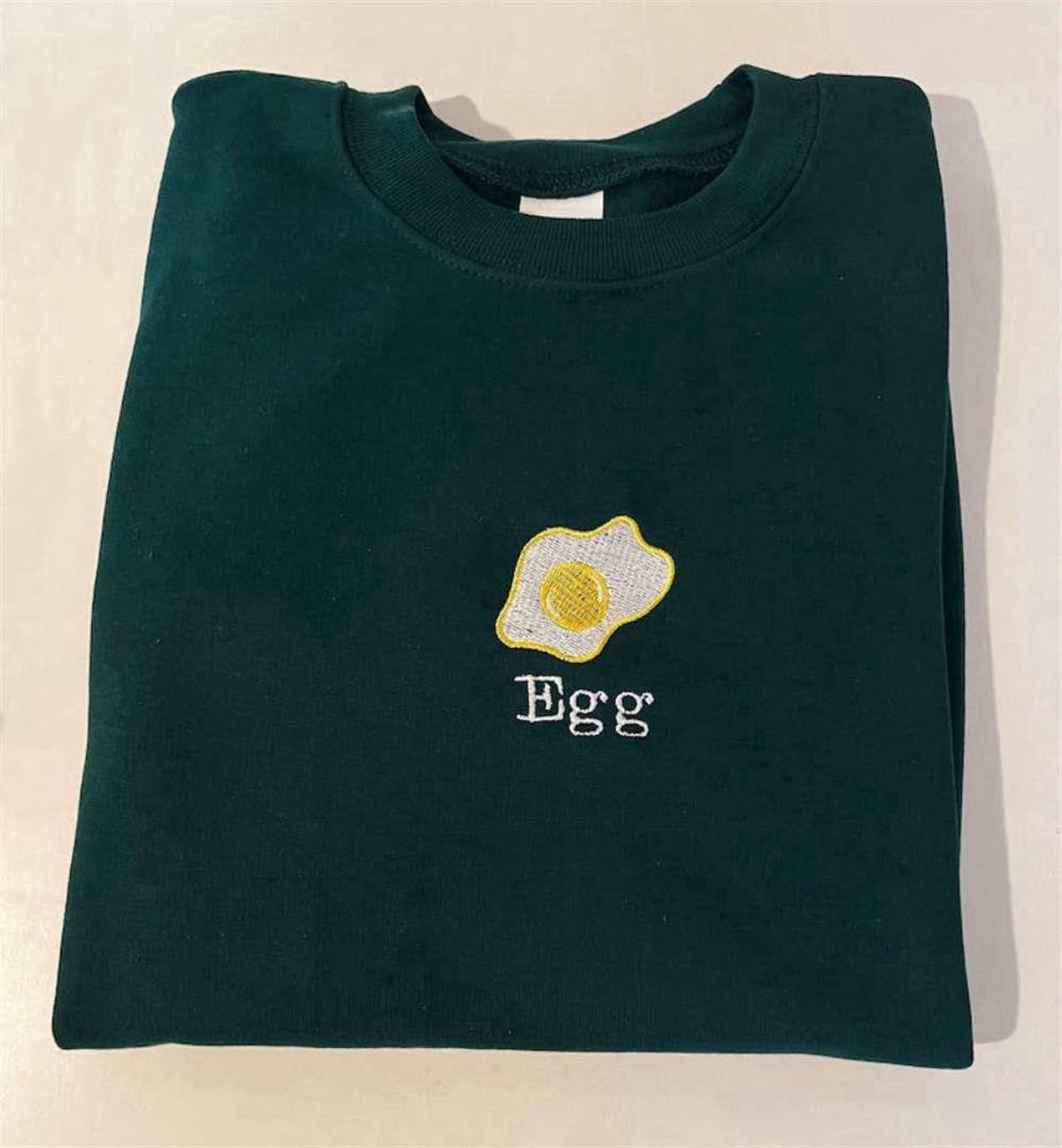 Fried Egg Embroidered Sweatshirt Crewneck