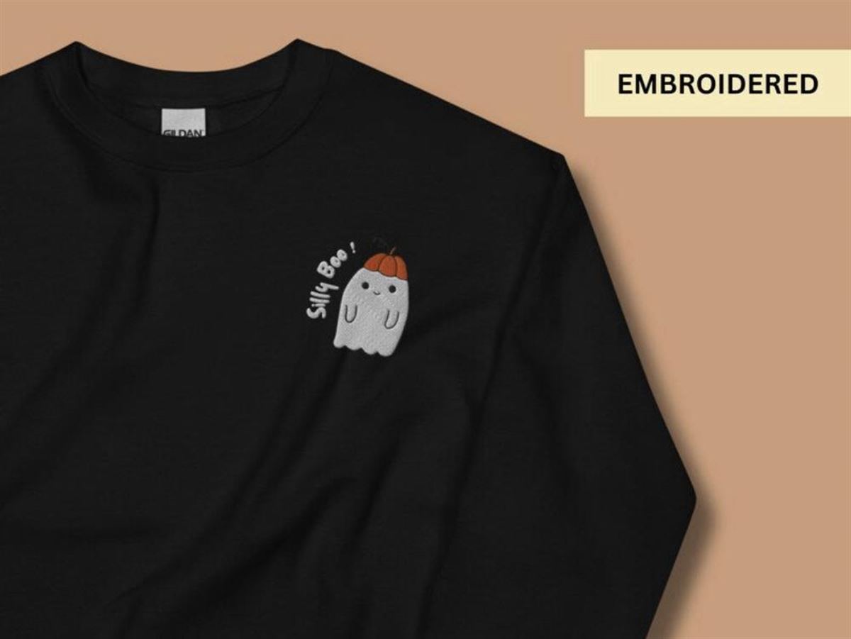 Ghost Embroidered Sweatshirt Crewneck