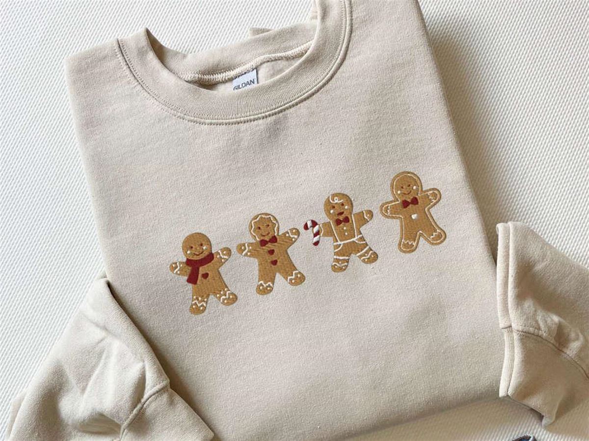 Gingerbread Embroidered Sweatshirt