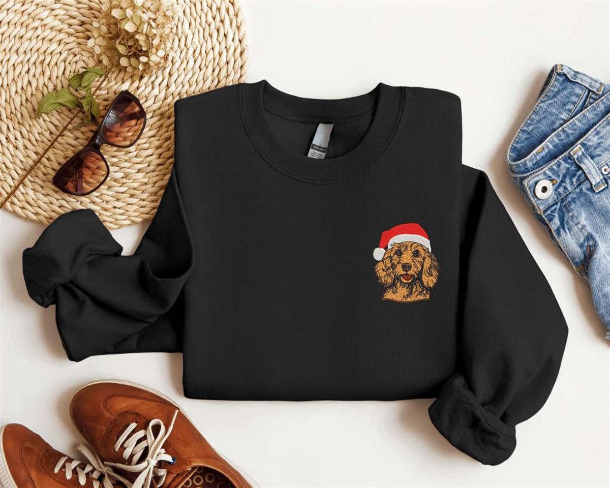 Goldendoodle Christmas Sweatshirt Embroidered