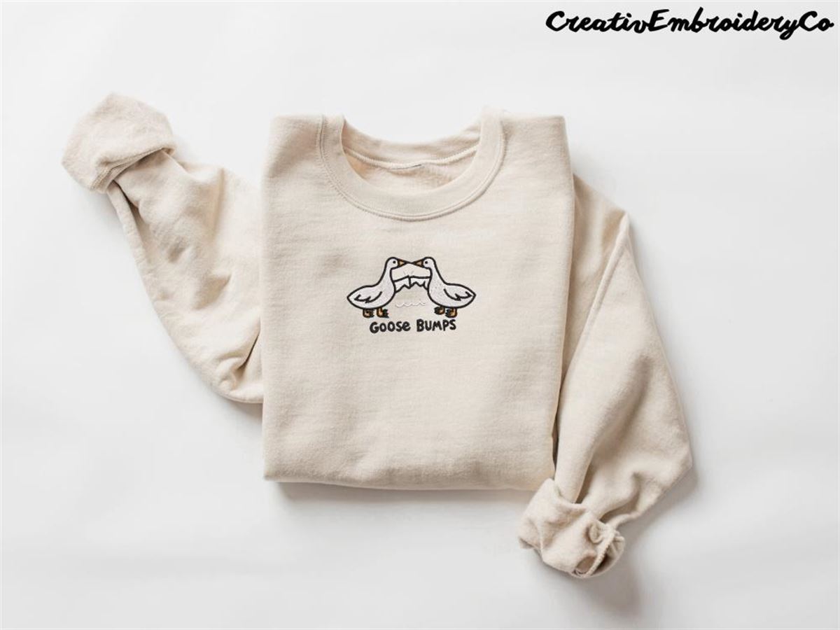 Goose Bumps Embroidered Sweatshirts