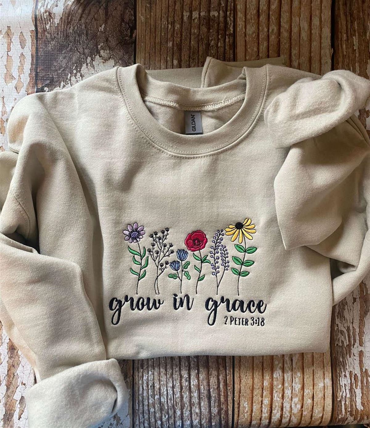 Grow In Grace Embroidered Sweatshirt