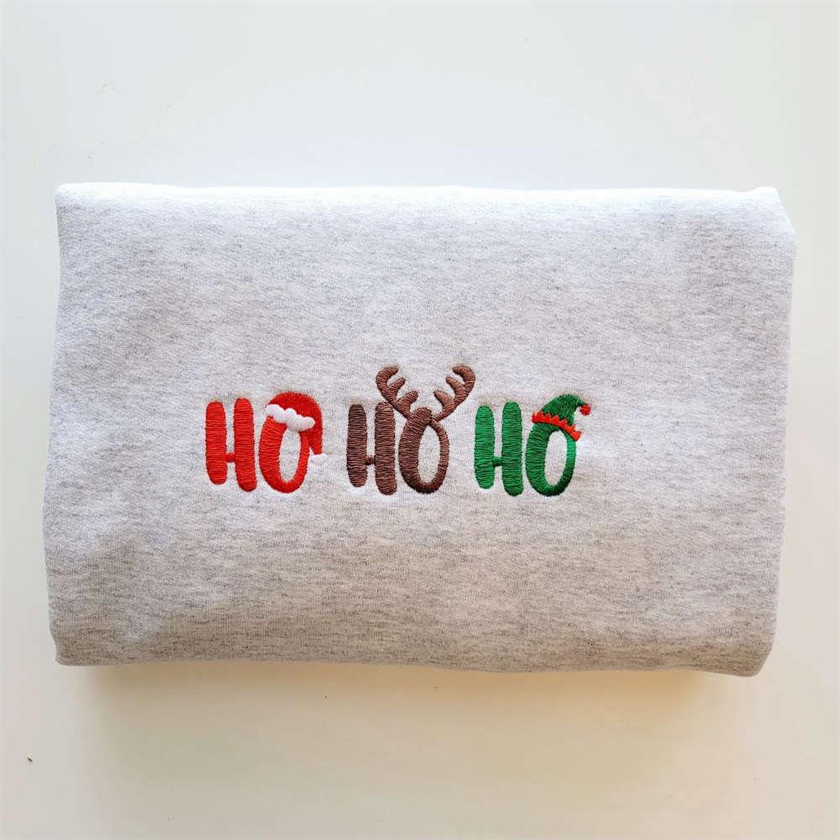 Hohoho Christmas Embroidered Sweatshirt