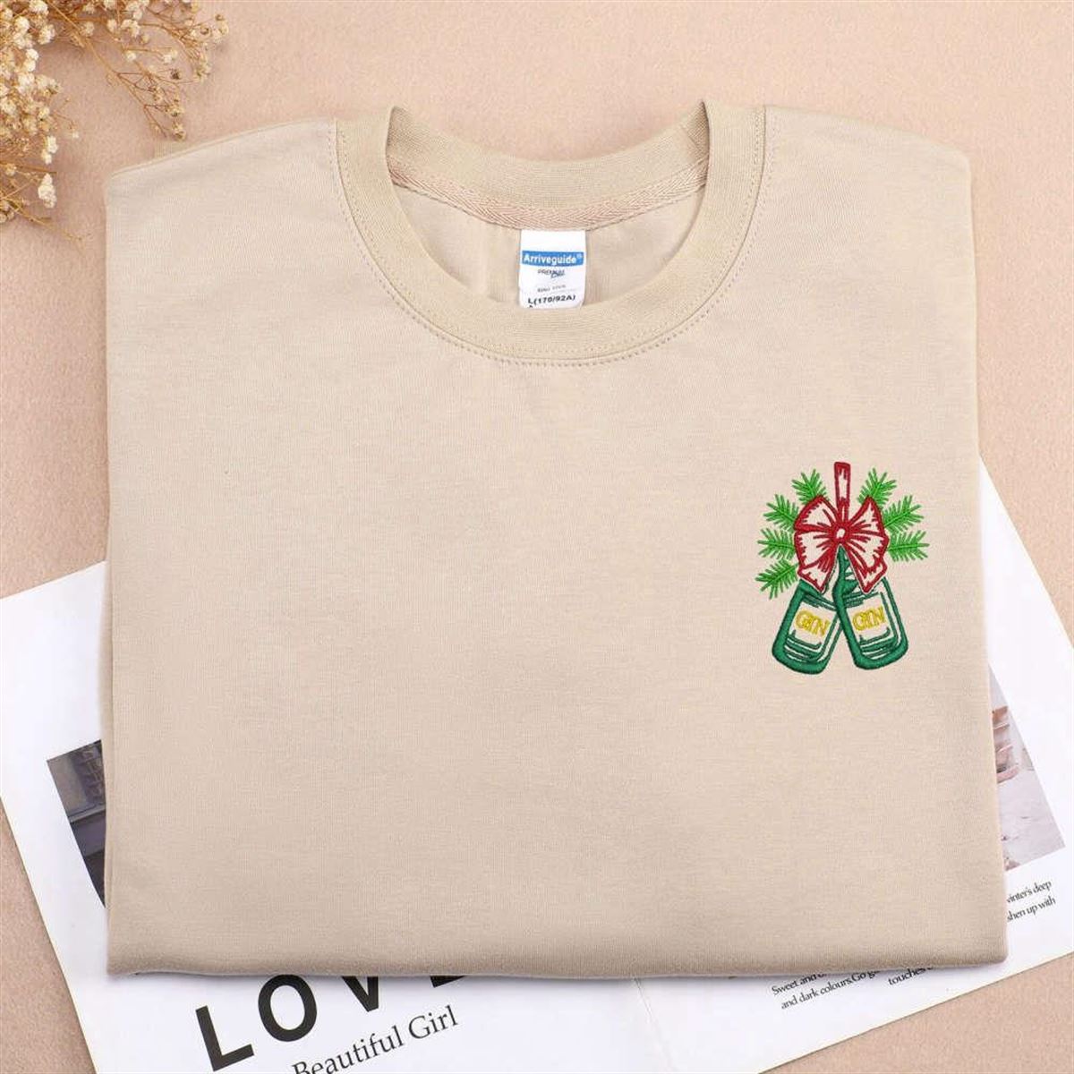 Merry Christmas Embroidered Sweatshirt 2d Crewneck