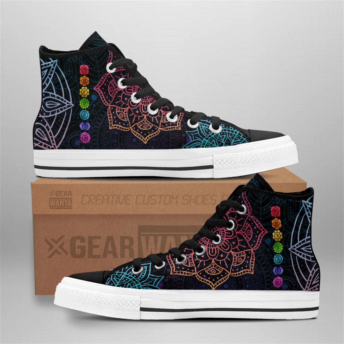 7 Chakra Mandala High Top Shoes Custom