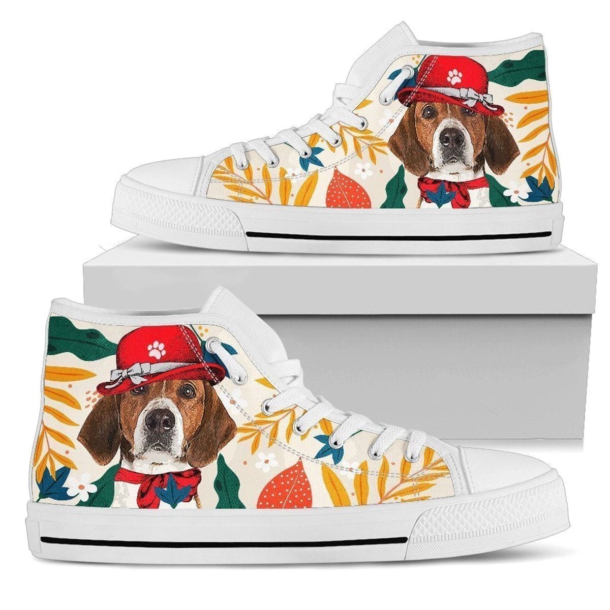 American Foxhound Dog Women’s High Top Sneakers