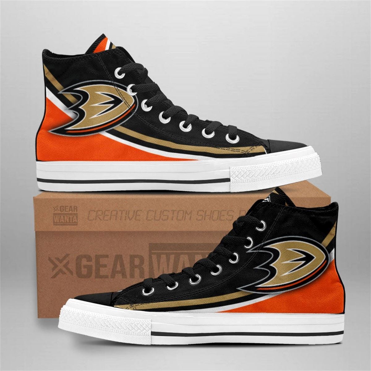 Anaheim Ducks Custom High Top Sneakers