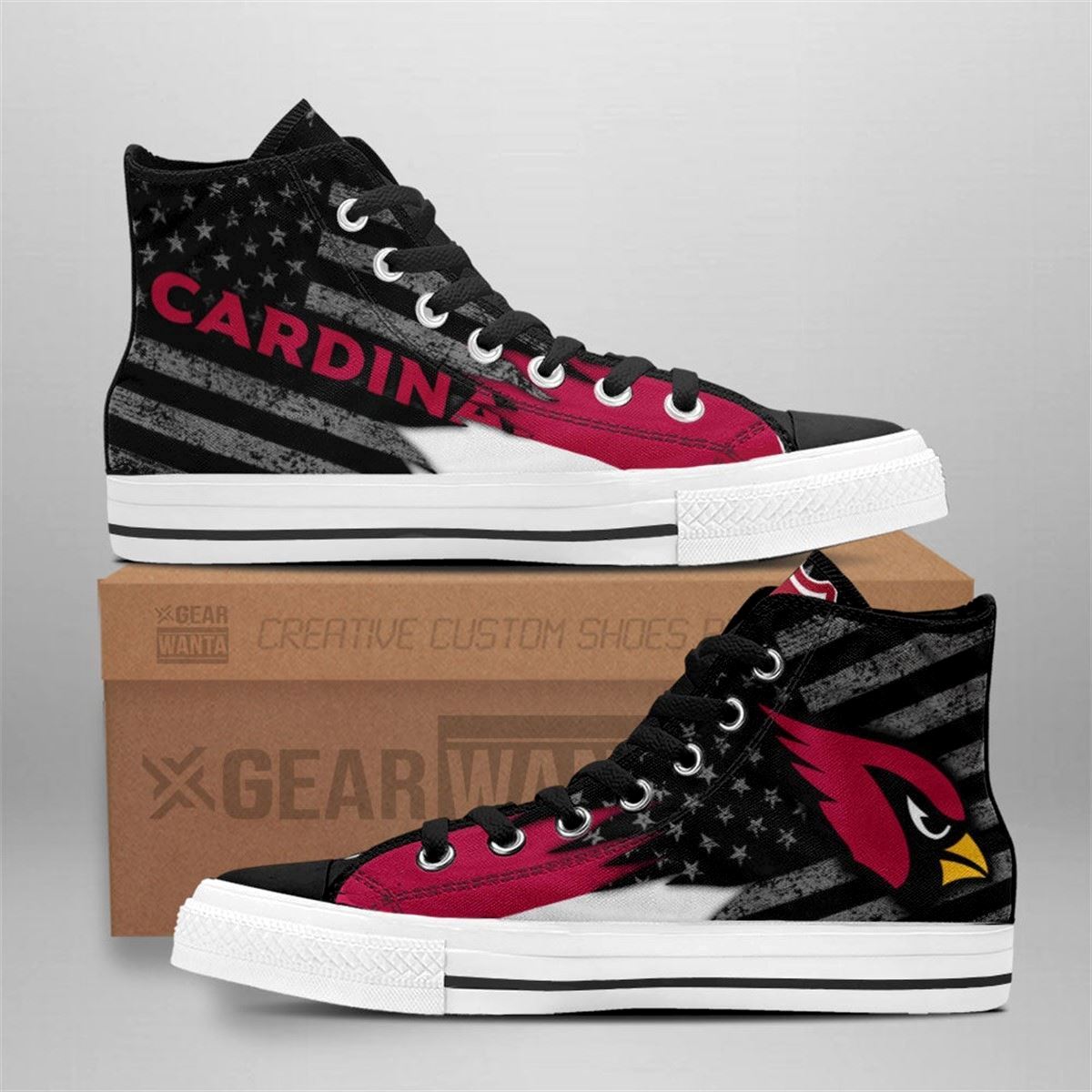 Arizona Cardinals High Top Flag Sneakers