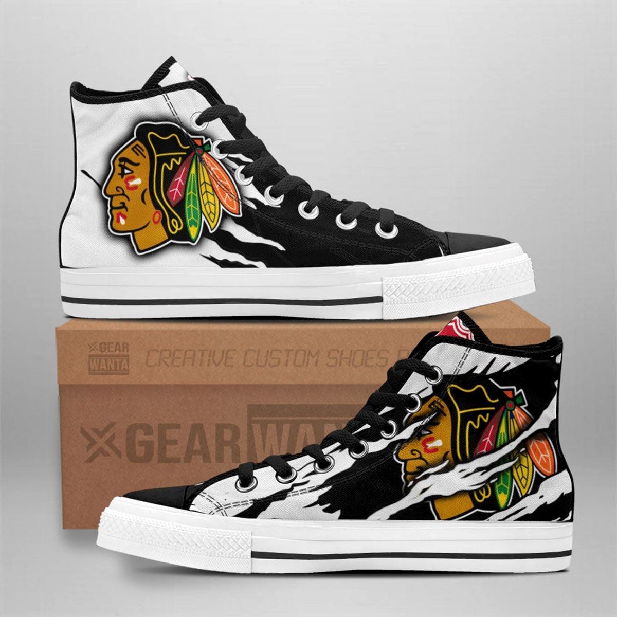 Blackhawks Custom High Top Sneakers