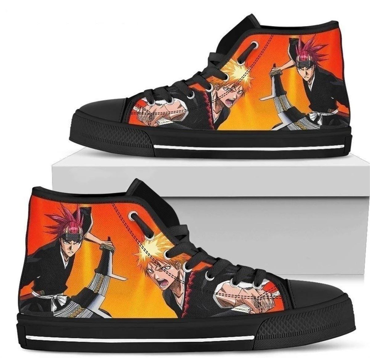 Bleach Anime High Top Sneakers Ichigo Renji