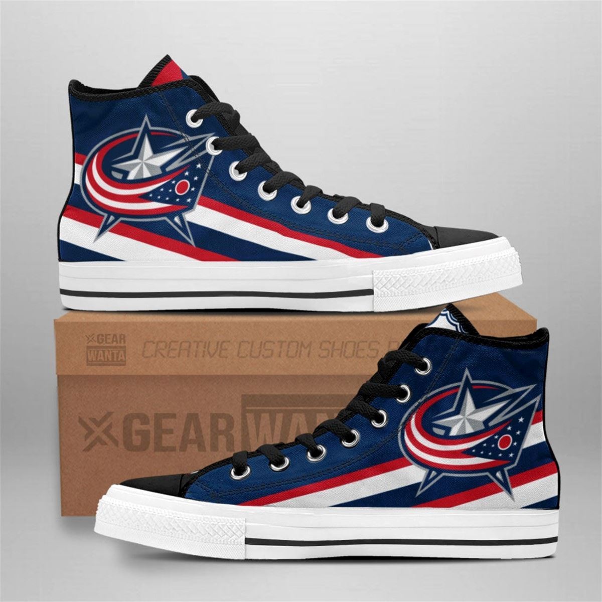 Blue Jackets Custom High Top Sneakers