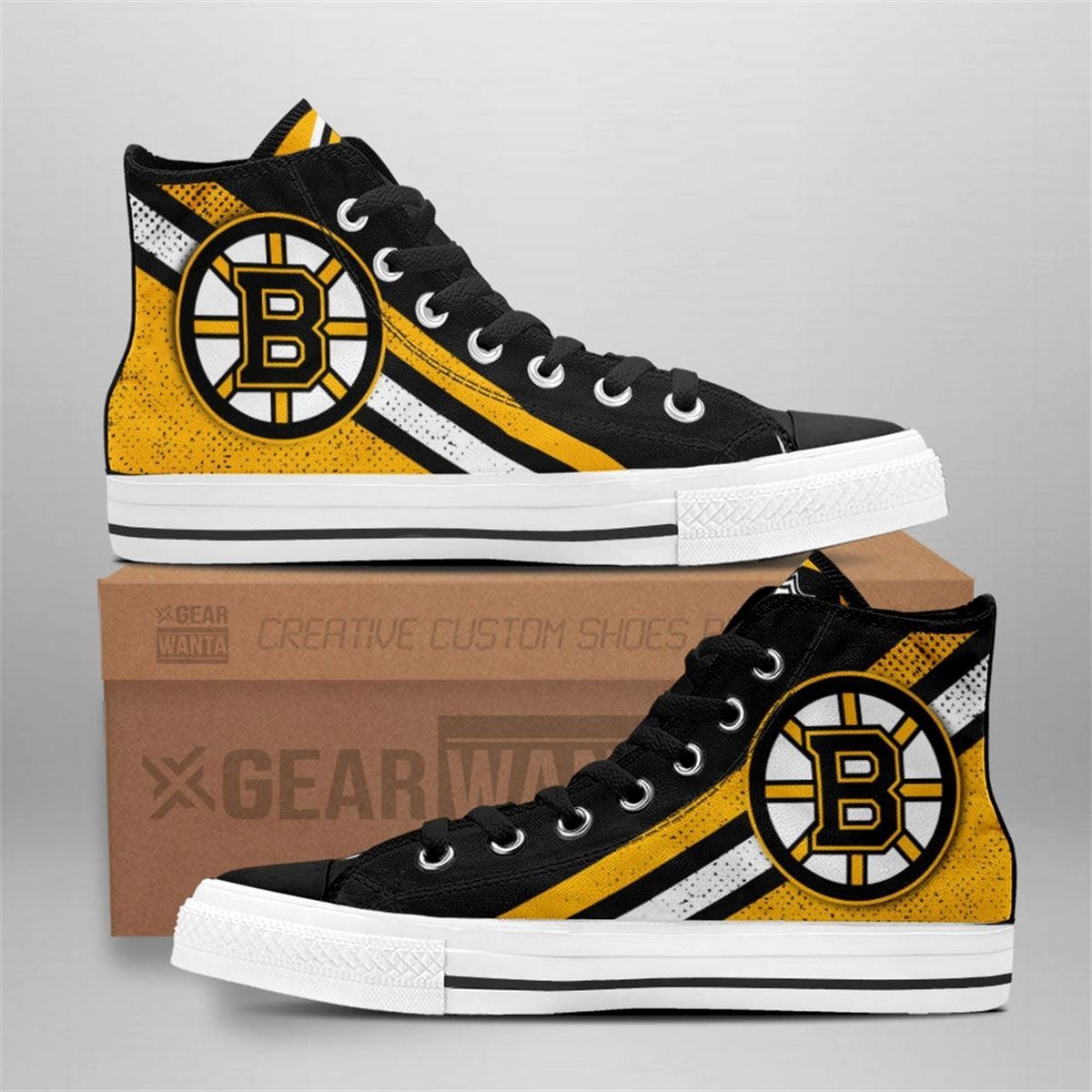 Bruins High Top Sneakers Custom