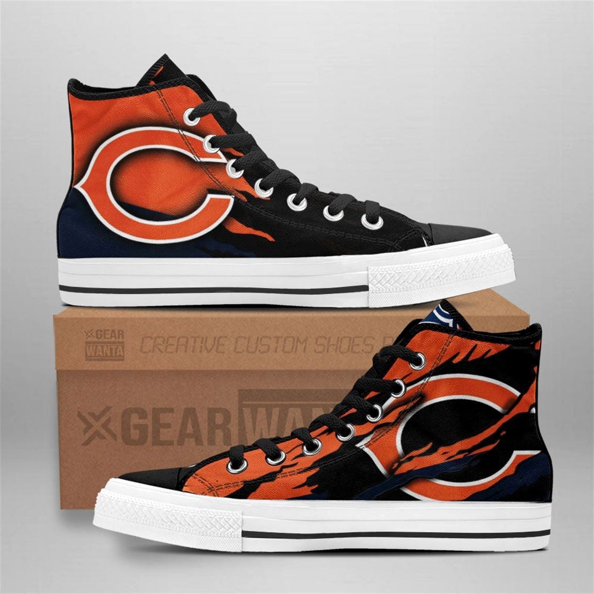 Chicago Bears High Top Custom Fan Shoes