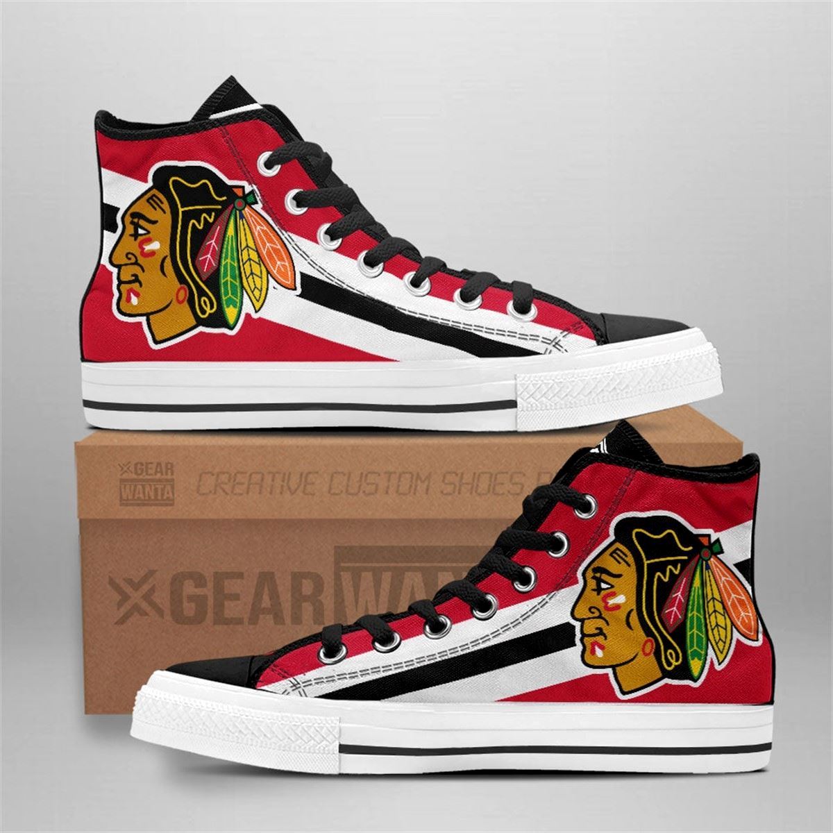 Chicago Blackhawks High Top Custom Sneakers