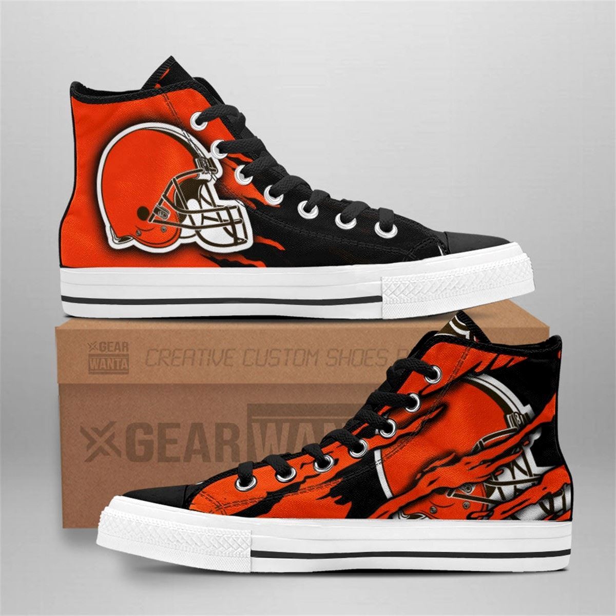 Cleveland Browns Custom High Top Fan Shoes